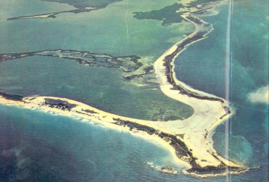 Aerial image of Cancun Mexico in 1970