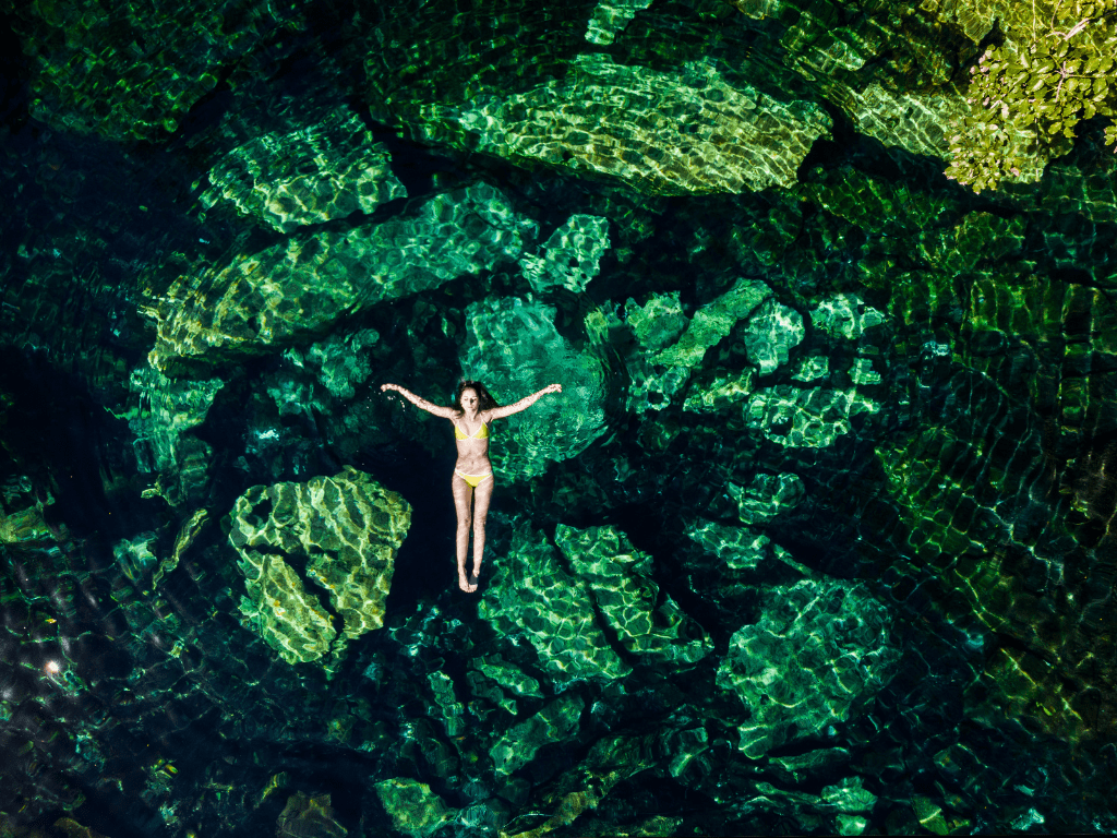 Swimming in cenotes