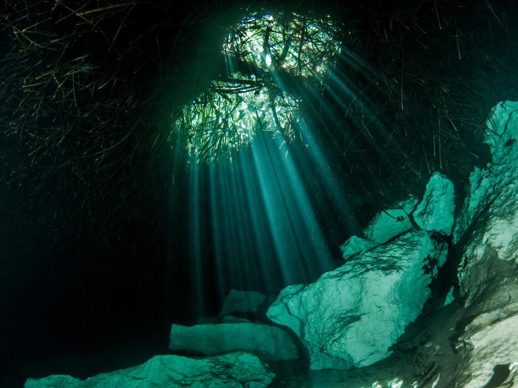 Cenote cave scuba diving