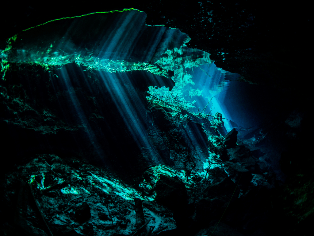 Cenote cave scuba diving