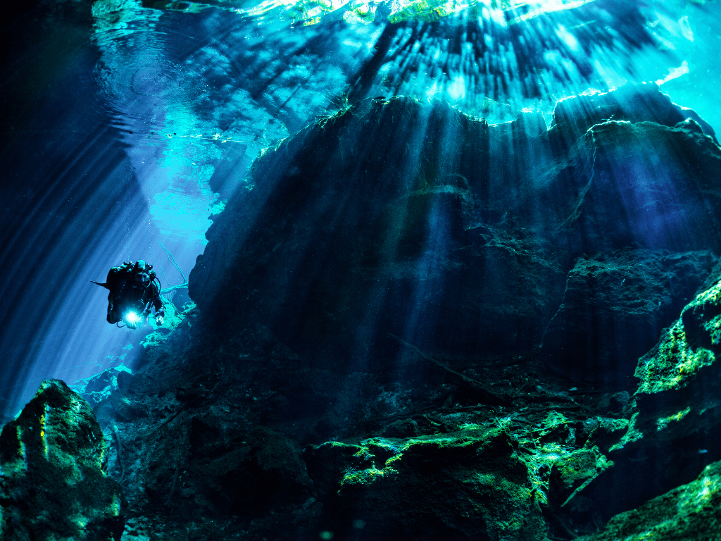 Cenote cave scuba diving