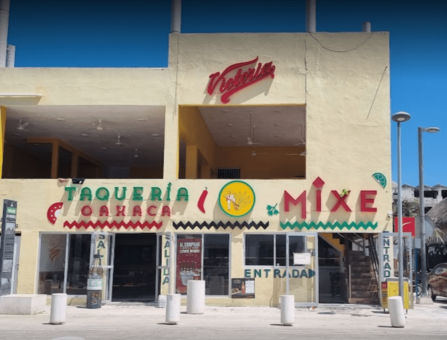 Mixe Taqueria Oaxaca restaurant at Progreso Mexico boardwalk