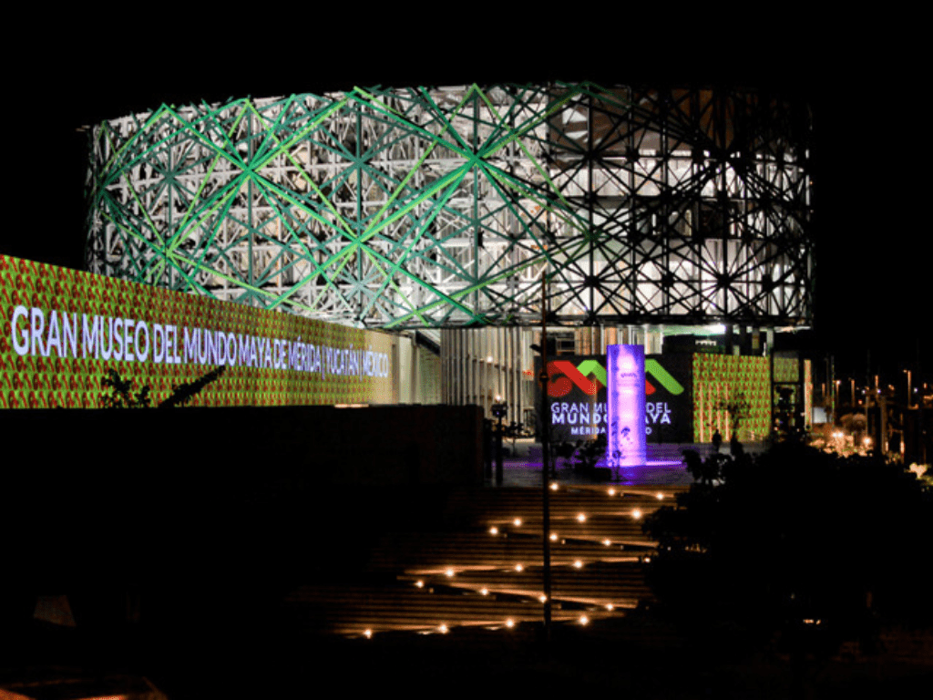 Gran Museo Mundo Maya at night